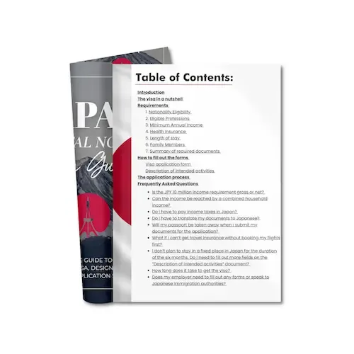 Japan Digital Nomad Guide Table of Contents